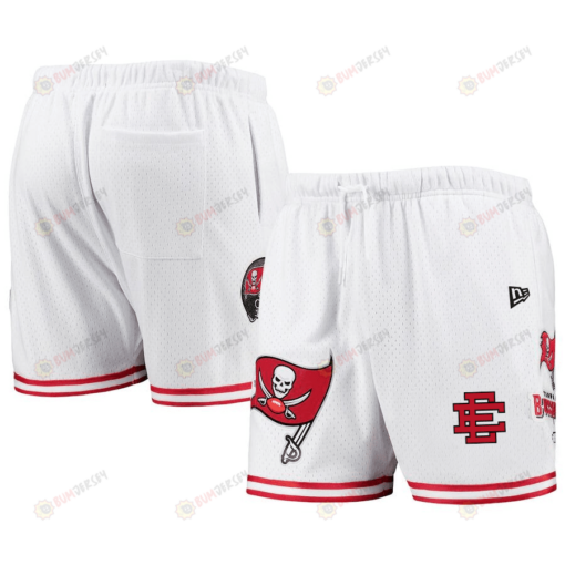 Tampa Bay Buccaneers Logo Team White/Red Mesh Shorts - Men