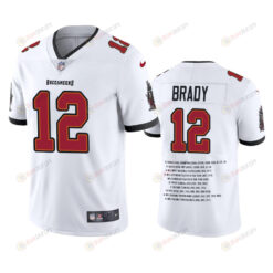 Tampa Bay Buccaneers Tom Brady 12 White Career Highlight Limited Edition Jersey