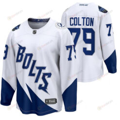 Tampa Bay Lightning 79 Ross Colton 2022 Stadium Series White Jersey Jersey