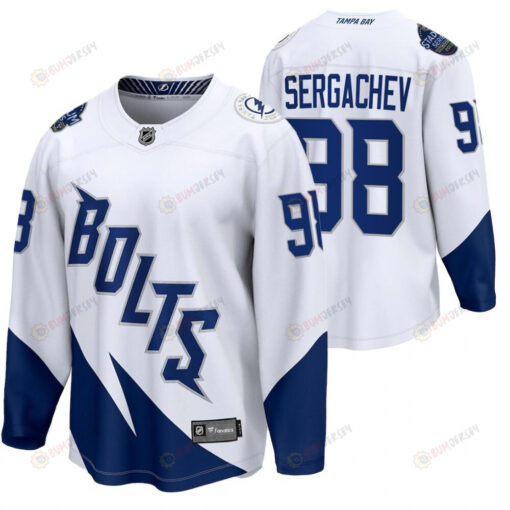 Tampa Bay Lightning 98 Mikhail Sergachev 2022 Stadium Series White Jersey Jersey