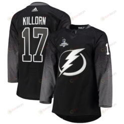 Tampa Bay Lightning Alex Killorn 17 Alternate 2022 Stanley Cup Champions Breakaway Men Jersey - Black