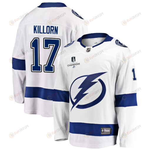 Tampa Bay Lightning Alex Killorn 17 Away 2022 Stanley Cup Champions Breakaway Men Jersey - White