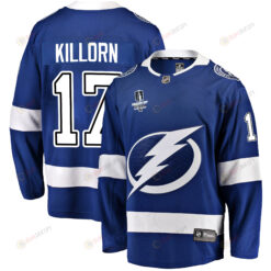 Tampa Bay Lightning Alex Killorn 17 Home 2022 Stanley Cup Final Breakaway Men Jersey - Blue