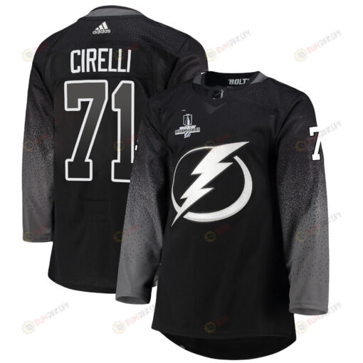 Tampa Bay Lightning Anthony Cirelli 71 Alternate 2022 Stanley Cup Champions Breakaway Men Jersey - Black