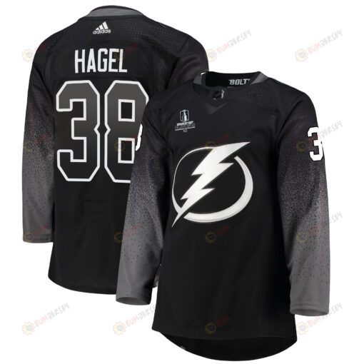 Tampa Bay Lightning Brandon Hagel 38 Alternate 2022 Stanley Cup Playoffs Breakaway Men Jersey - Black