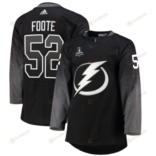 Tampa Bay Lightning Callan Foote 52 Alternate 2022 Stanley Cup Playoffs Breakaway Men Jersey - Black