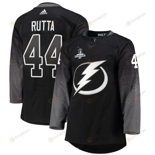 Tampa Bay Lightning Jan Rutta 44 Alternate 2022 Stanley Cup Champions Breakaway Men Jersey - Black