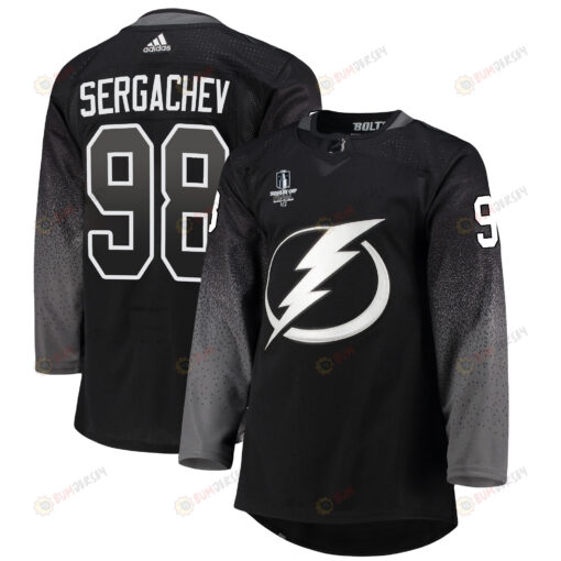 Tampa Bay Lightning Mikhail Sergachev 98 alternate 2022 Stanley Cup Final Breakaway Men Jersey - black