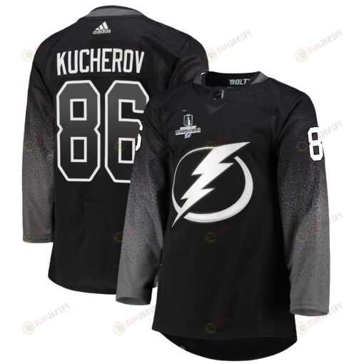 Tampa Bay Lightning Nikita Kucherov 86 Alternate 2022 Stanley Cup Champions Breakaway Men Jersey - Black