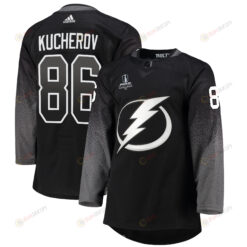 Tampa Bay Lightning Nikita Kucherov 86 Alternate 2022 Stanley Cup Playoffs Breakaway Men Jersey - Black