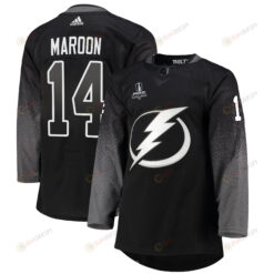 Tampa Bay Lightning Patrick Maroon 14 Alternate 2022 Stanley Cup Playoffs Breakaway Men Jersey - Black