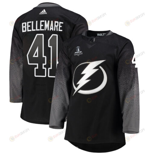 Tampa Bay Lightning Pierre-Edouard Bellemare 41 Alternate 2022 Stanley Cup Playoffs Breakaway Men Jersey - Black