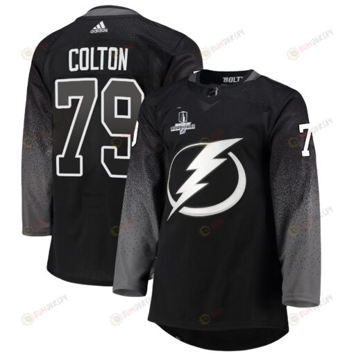 Tampa Bay Lightning Ross Colton 79 Alternate 2022 Stanley Cup Champions Breakaway Men Jersey - Black