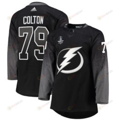 Tampa Bay Lightning Ross Colton 79 alternate 2022 Stanley Cup Final Breakaway Men Jersey - black