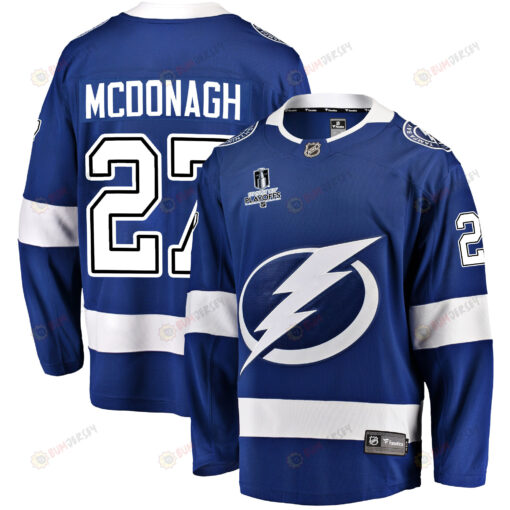 Tampa Bay Lightning Ryan McDonagh 27 Home 2022 Stanley Cup Playoffs Breakaway Men Jersey - Blue