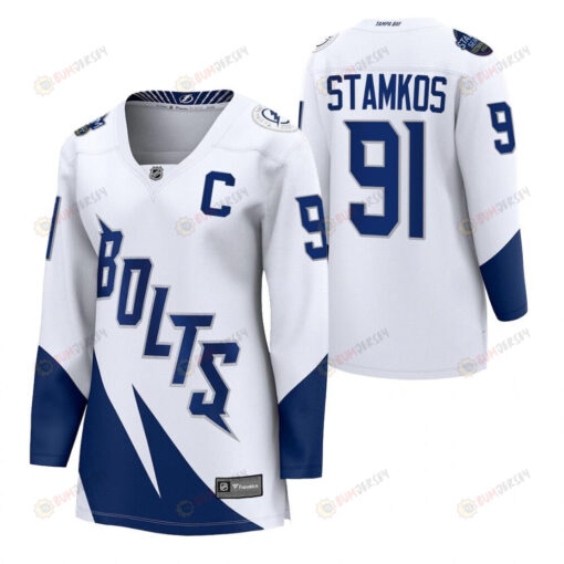 Tampa Bay Lightning Steven Stamkos 2022 Stadium Series Women White Jersey Jersey