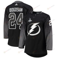 Tampa Bay Lightning Zach Bogosian 24 Alternate 2022 Stanley Cup Champions Breakaway Men Jersey - Black