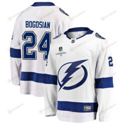 Tampa Bay Lightning Zach Bogosian 24 Away 2022 Stanley Cup Champions Breakaway Men Jersey - White