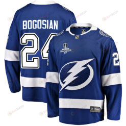 Tampa Bay Lightning Zach Bogosian 24 Home 2022 Stanley Cup Champions Breakaway Men Jersey - Blue