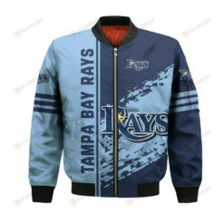 Tampa Bay Rays Bomber Jacket 3D Printed Logo Pattern In Team Colours