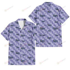 Tampa Bay Rays Light Purple Hibiscus Pattern Stripe Powder Purple 3D Hawaiian Shirt