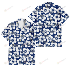 Tampa Bay Rays Modern White Hibiscus Navy Background 3D Hawaiian Shirt