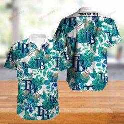 Tampa Bay Rays Natural Curved Hawaiian Shirt For Summer