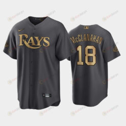 Tampa Bay Rays Shane McClanahan 18 2022-23 All-Star Game AL Charcoal Jersey
