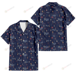 Tampa Bay Rays Small Hibiscus Buds Navy Background 3D Hawaiian Shirt