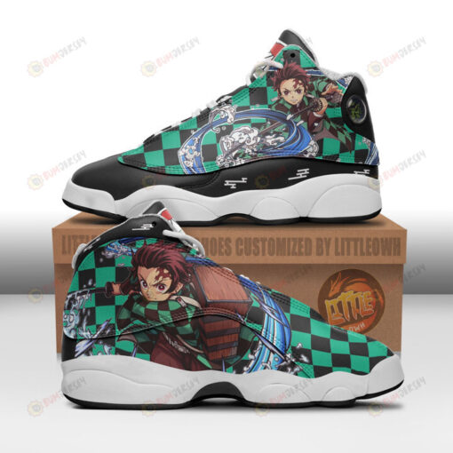 Tanjiro Kamado Shoes Kny Anime Air Jordan 13 Shoes Sneakers