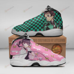 Tanjiro X Kanao Shoes Kny Anime Air Jordan 13 Shoes Sneakers