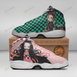 Tanjiro X Nezuko Shoes Kny Anime Air Jordan 13 Shoes Sneakers