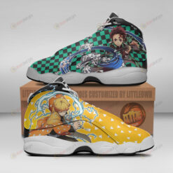 Tanjiro X Zenitsu Shoes Kny Anime Air Jordan 13 Shoes Sneakers