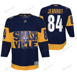 Tanner Jeannot 84 Predators 2022 Stadium Series Youth Navy Primegreen Jersey Jersey