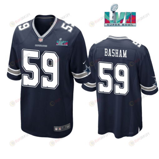 Tarell Basham 59 Dallas Cowboys Super Bowl LVII Super Bowl LVII Navy Men's Jersey