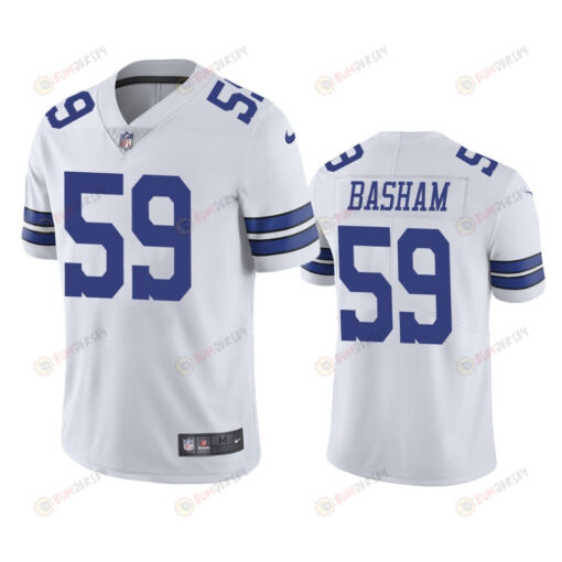 Tarell Basham 59 Dallas Cowboys White Vapor Limited Jersey