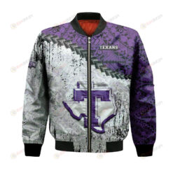 Tarleton State Texans Bomber Jacket 3D Printed Grunge Polynesian Tattoo