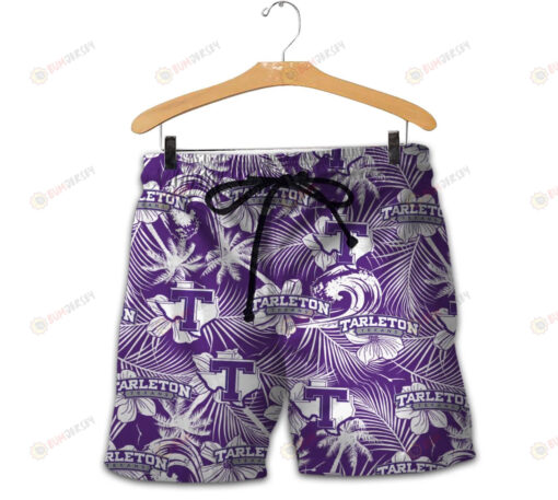 Tarleton State Texans Men Shorts Tropical Seamless