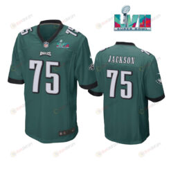 Tarron Jackson 75 Philadelphia Eagles Super Bowl LVII Game Player Men Jersey - Green