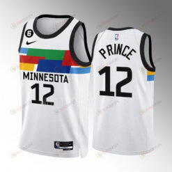 Taurean Prince 12 Minnesota Timberwolves City Edition White Men Jersey 2022-23 Swingman