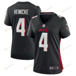 Taylor Heinicke 4 Atlanta Falcons Women's Game Player Jersey - Black