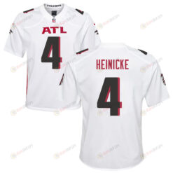 Taylor Heinicke 4 Atlanta Falcons Youth Jersey - White