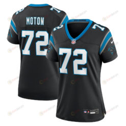 Taylor Moton 72 Carolina Panthers Women's Team Game Jersey - Black