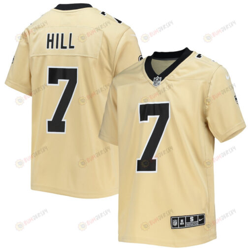 Taysom Hill 7 New Orleans Saints Youth Inverted Team Game Jersey - Gold
