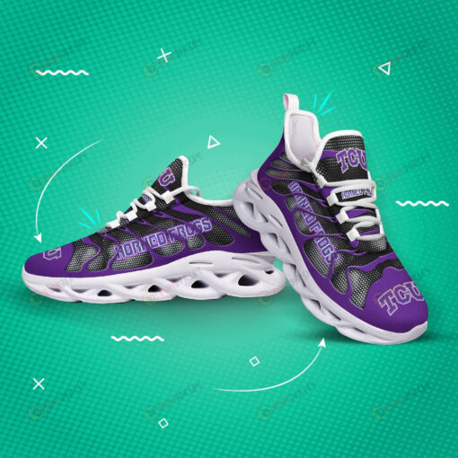 Tcu Horned Frogs Logo Hole Pattern 3D Max Soul Sneaker Shoes In Purple