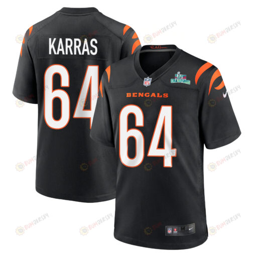 Ted Karras 64 Cincinnati Bengals Super Bowl LVII Champions Men's Jersey - Black