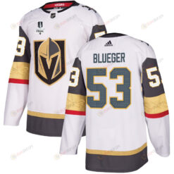 Teddy Blueger 53 Vegas Golden Knights Stanley Cup 2023 Final Patch Away Breakaway Men Jersey - White