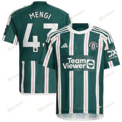 Teden Mengi 43 Manchester United 2023/24 Away Youth Jersey - Green