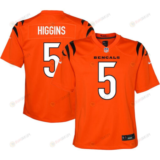 Tee Higgins 5 Cincinnati Bengals Youth Jersey - Orange