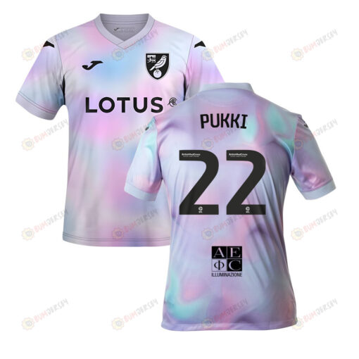 Teemu Pukki 22 Norwich City 2022-23 Third Jersey - Tie-dye